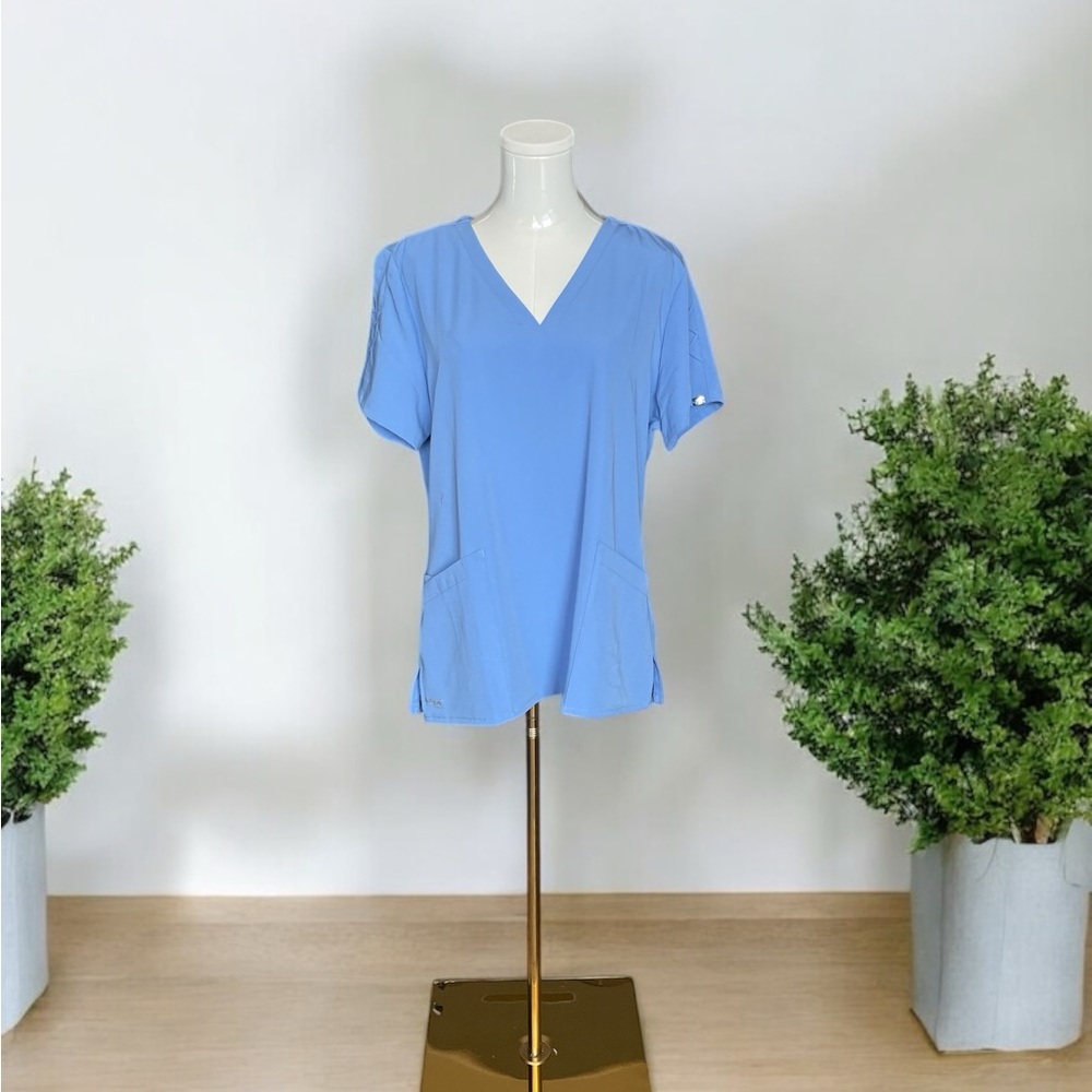 Grey's Anatomy Ceil Blue Scrub Top